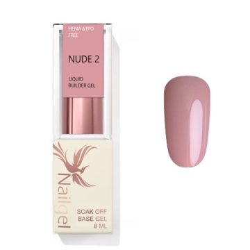 Liquid builder gel - NUDE 2 - 8 ml