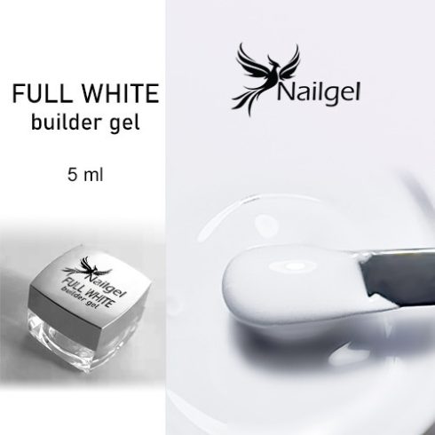 Építő zselé -02- / builder gel fehér (full white) 5 ml