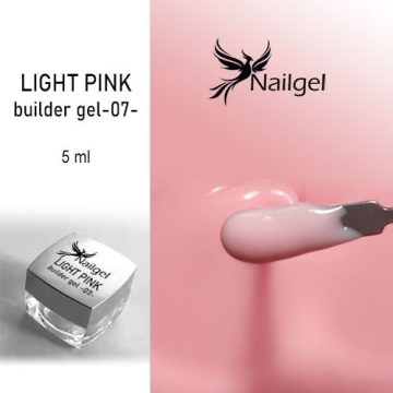 Építő zselé -07- / builder gel light pink 5 ml