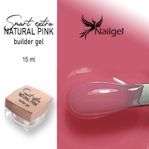 Smart extra Stavebný gél  -12- / builder gél natural pink 15 ml